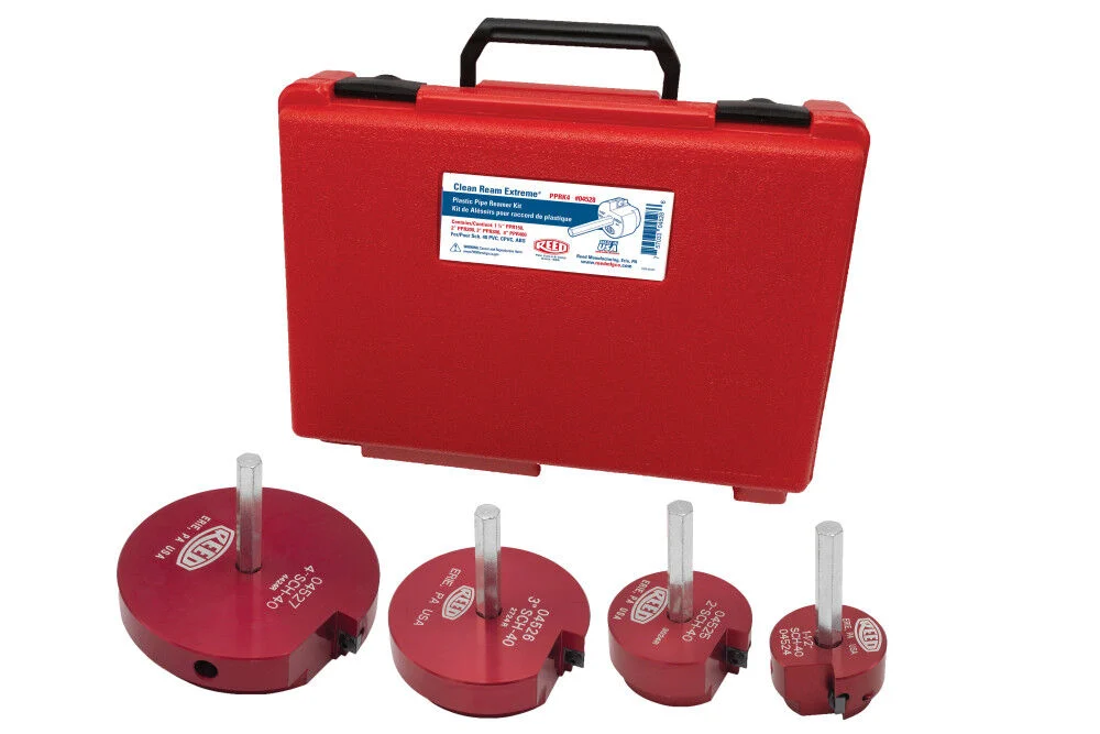 Reed Mfg 4pc Clean Ream Extreme Plastic Pipe Reamer Kit PPRK4 (04528), large image number 1