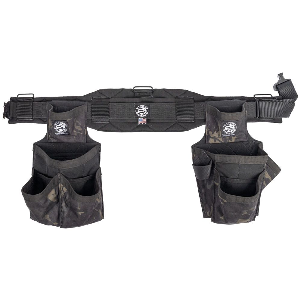 Badger Tool Belts Side-By-Side Carpenter Belt, Black Camo, Size Small - 461061 SM