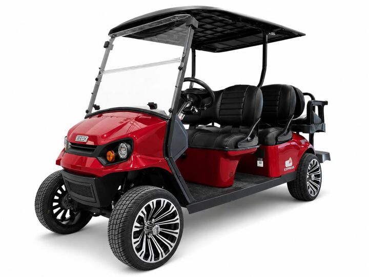 E-Z-GO Express S6 6-Seat Gas Golf Cart Inferno Red