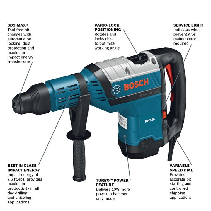 Bosch Rotary Hammer 1 3/4in SDS max Reconditioned, large image number 1