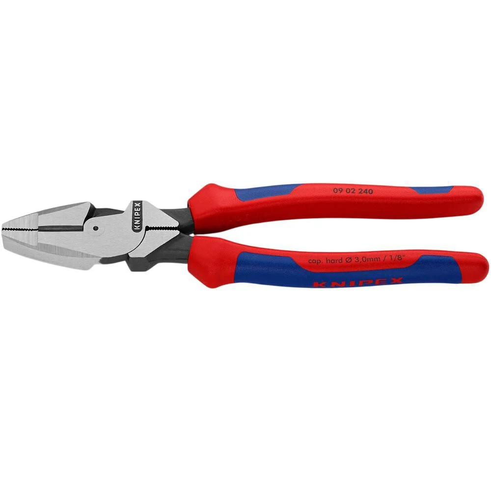 Knipex 9-1/2 Inch Linemans Pliers with Multi-Component Handle, large image number 1