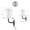 Globe Electric Valerie Wall Sconce 40W E12 1 Light Dark Bronze, small image number 5