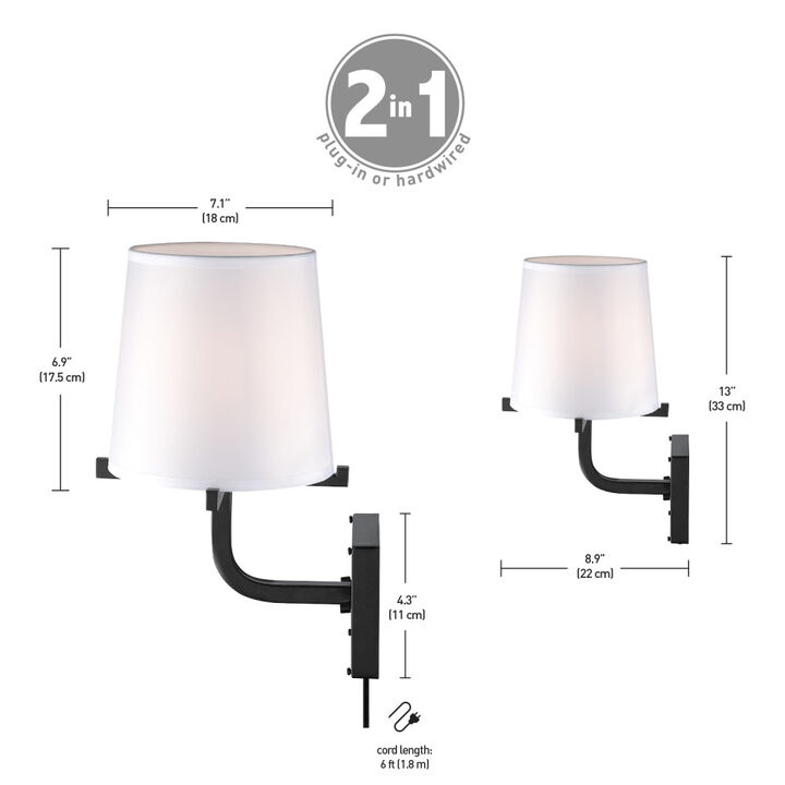 Globe Electric Valerie Wall Sconce 40W E12 1 Light Dark Bronze, large image number 4