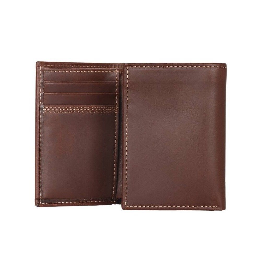 Carhartt Dark Brown Leather Trifold Wallet, large image number 3