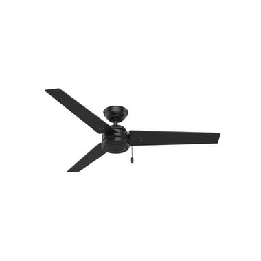 Hunter Fan Cassius Ceiling Fan 52in Matte Black/Grey Walnut Stripe