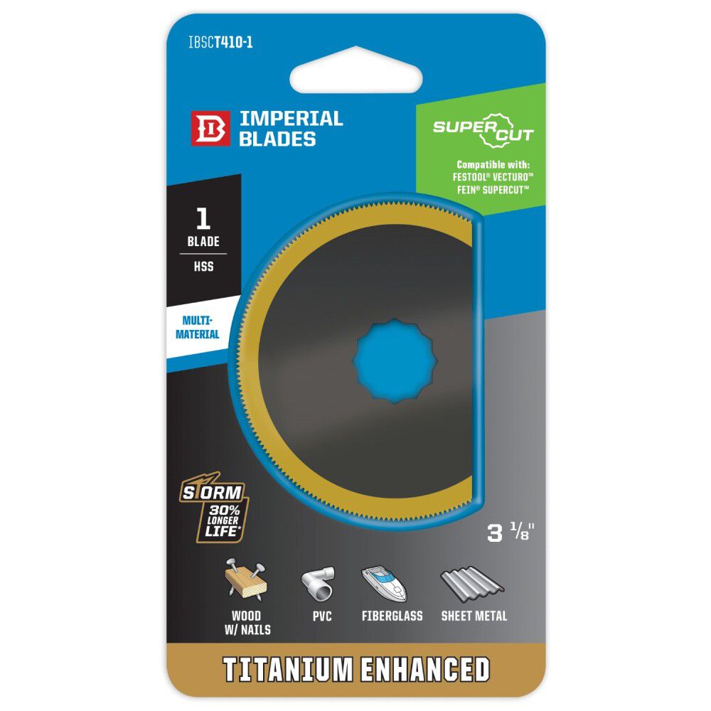 Imperial Blades SuperCut 3-1/8in Storm Titanium Thin Metal Segment Blade 1PC, large image number 2