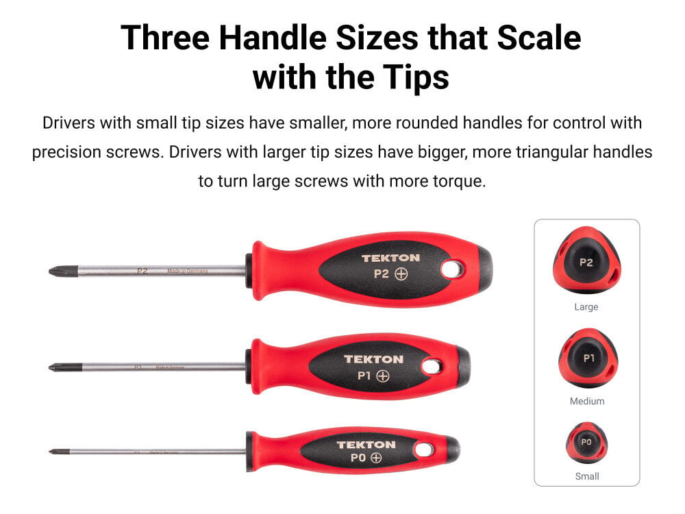 Tekton Square Screwdriver Set - 4 Inch Shanks 4 Piece #0 - #3, large image number 5