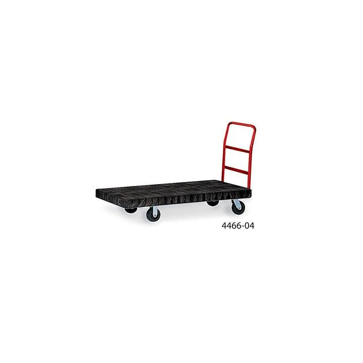 Rubbermaid 2000 Lbs Black Heavy-Duty Platform Truck with 8in TPR Caster, large image number 2