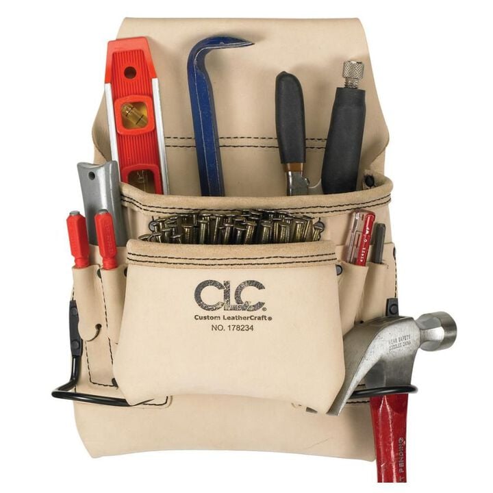 CLC 8 Pocket Leather Carpenter Bag