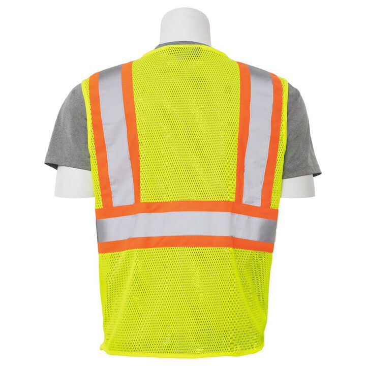 Delta Plus S383P Class 2 Mesh Hi Vis Lime Safety Vest with 6 Pockets, large image number 1