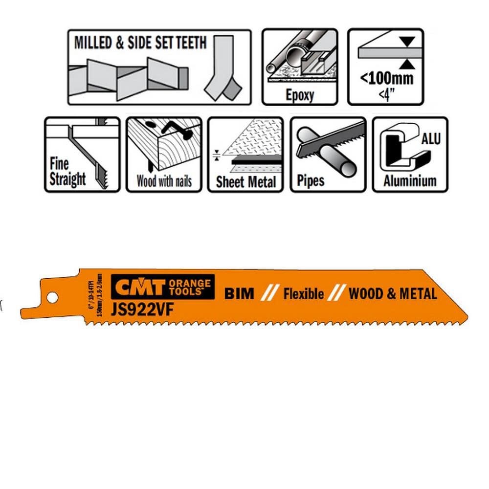 CMT Bi Metal Recip Blade, large image number 1