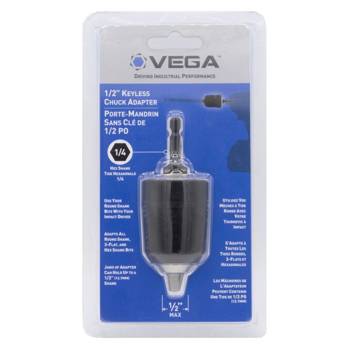 Vega 1/2 in Keyless Chuck Adapter, large image number 2