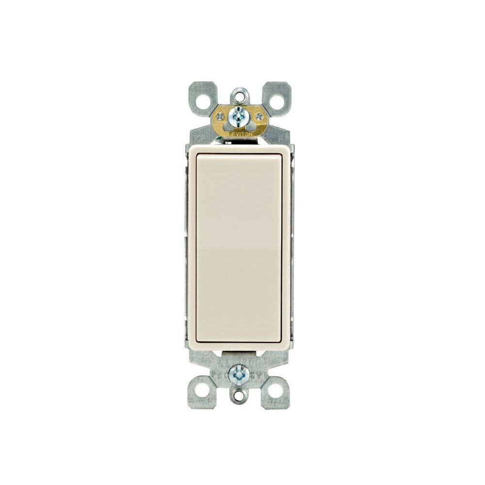 Leviton Decora Rocker AC Quiet Switch 15A Light Almond 1 Pole – 3500246E