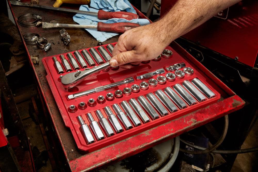 Milwaukee Ratchet Socket Screwdriver Set 66pc Bundle, large image number 4