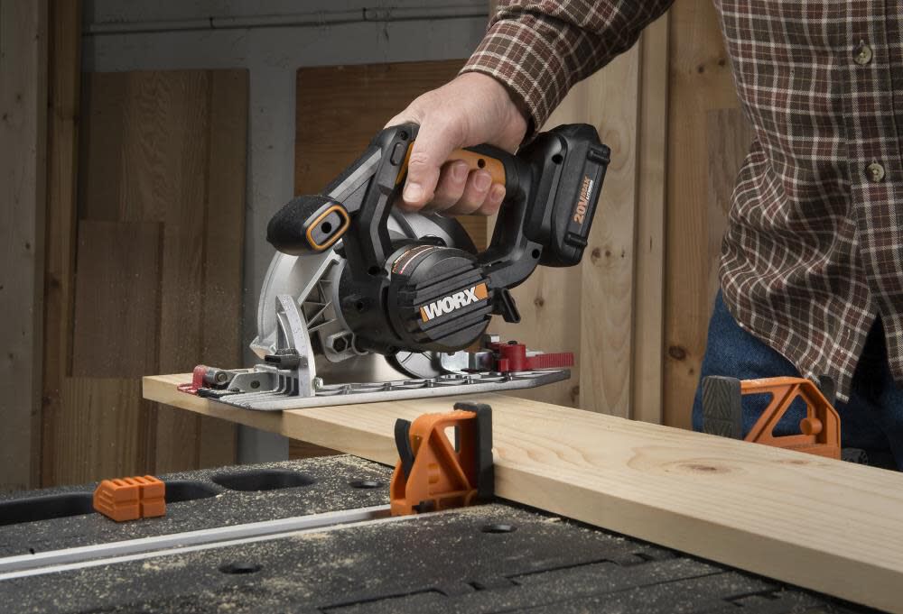 Worx 20v 6 1 2in Circular Saw ExacTrack Kit WX530L Acme Tools