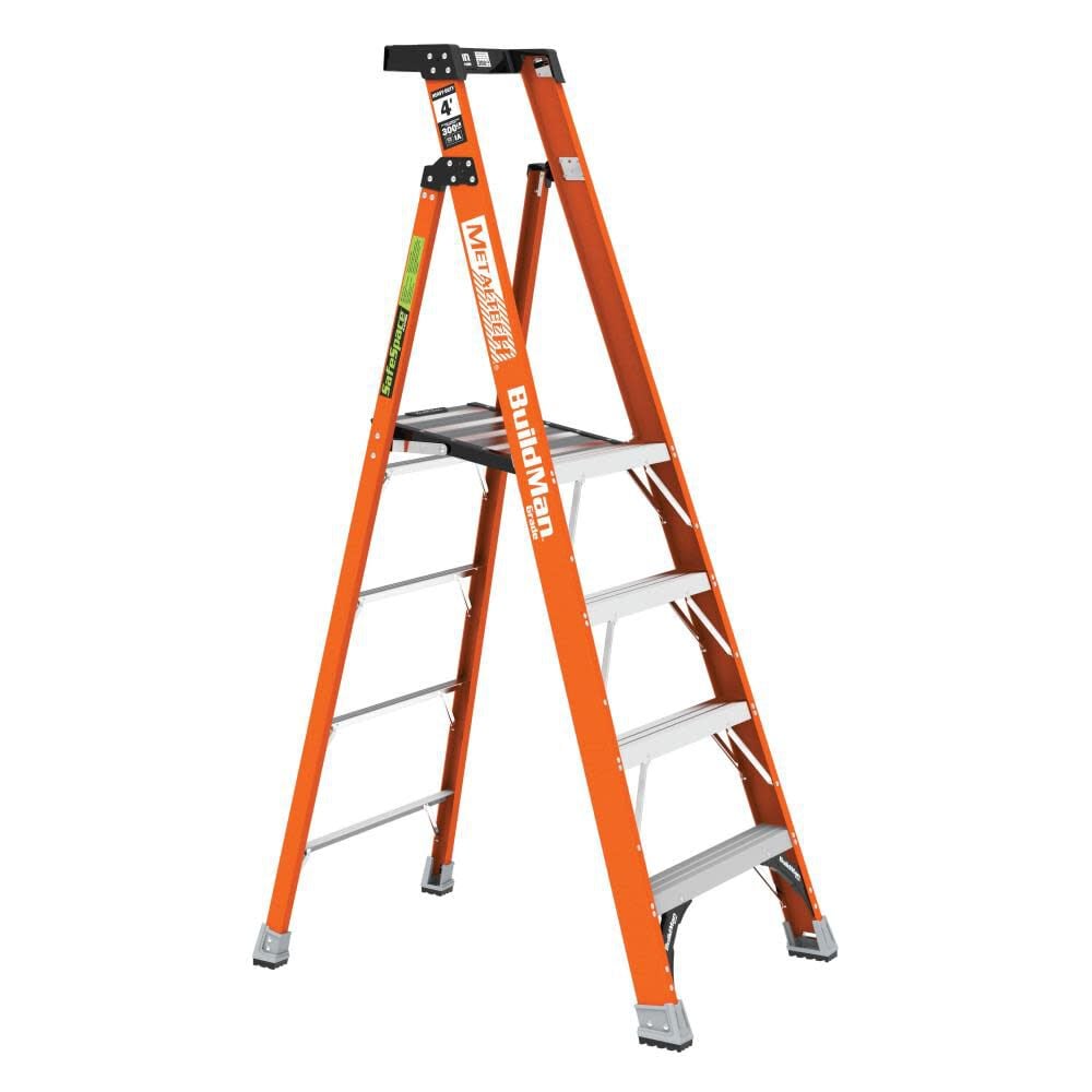 Metaltech 4 Foot Safe Space Fiberglass Step Ladder – E-PSFB4T1A