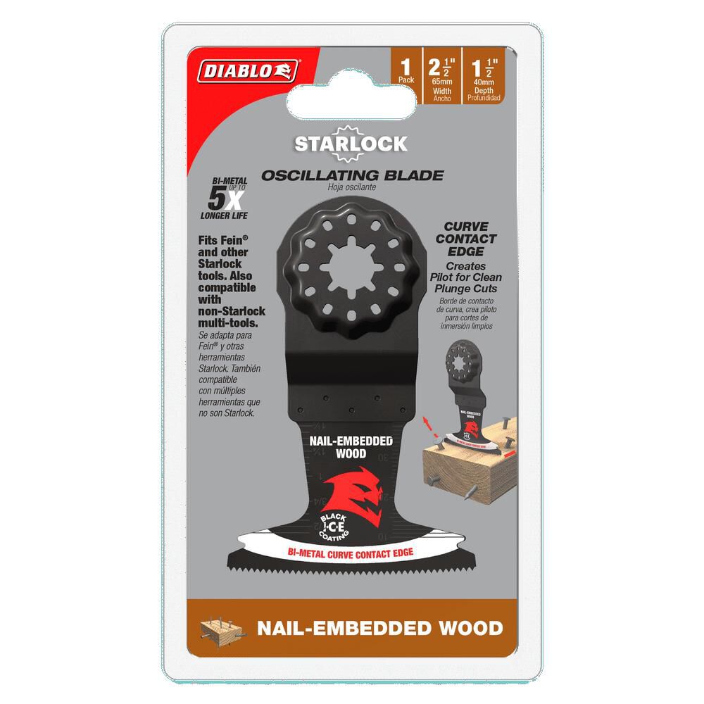 Diablo Tools 2-1/2in Starlock Bi-Metal Oscillating Blade for Nail-Embedded Wood, large image number 4