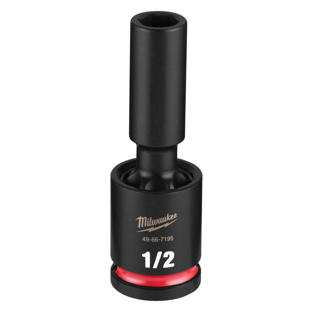 Milwaukee SHOCKWAVE Impact Duty 1/2 Inch Drive 1/2 Inch Deep Swivel Socket - 49-66-7195