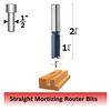 Bosch 1/2in x 1 1/4in Carbide Tipped 2 Flute Straight Bit, small image number 2
