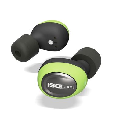 ISOtunes Safety Green Wireless Bluetooth Earbuds