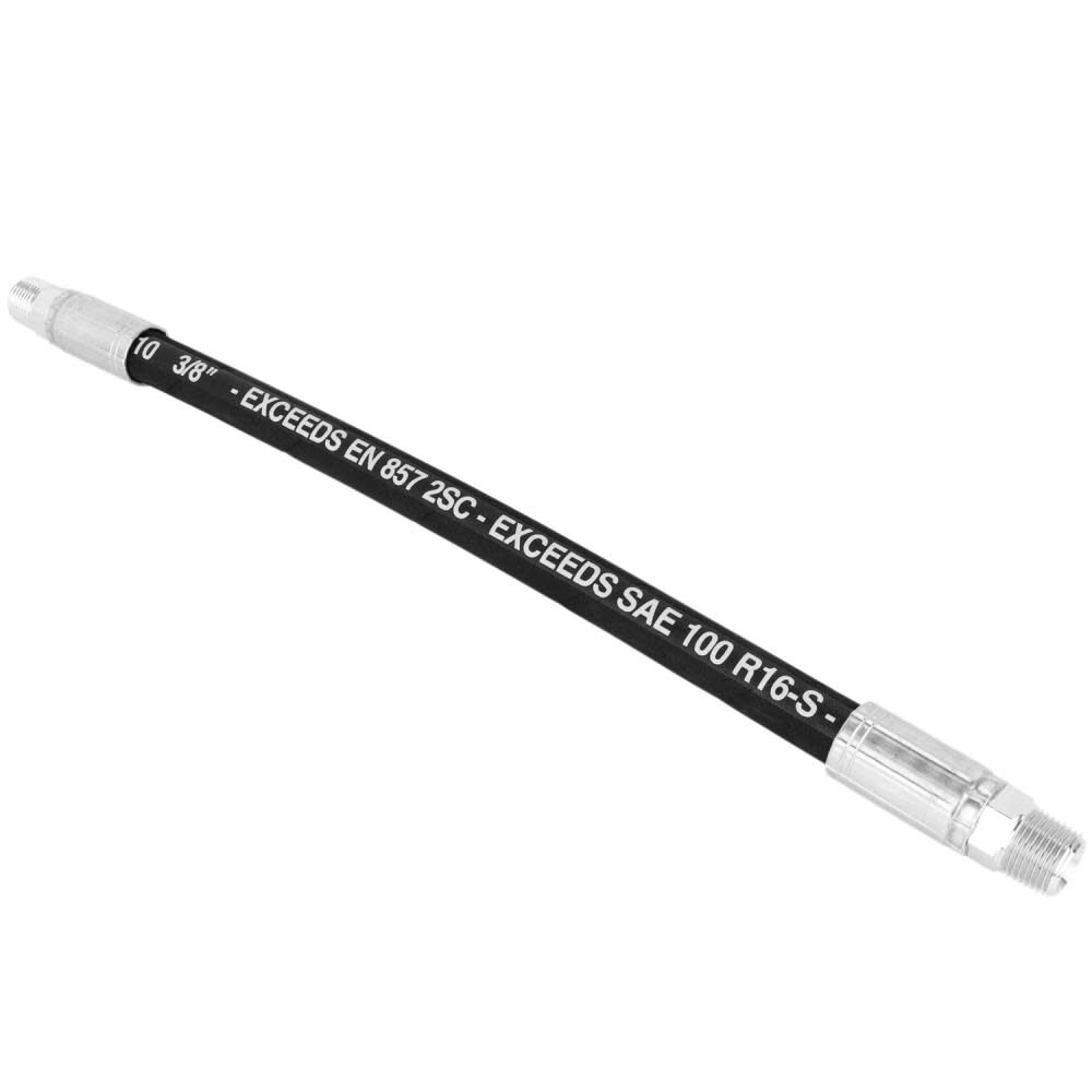 Milton Hydraulic Hose Assembly 100R16 5000 PSI 3/8in MNPT 3/8in Hose ID x 108inL, large image number 1