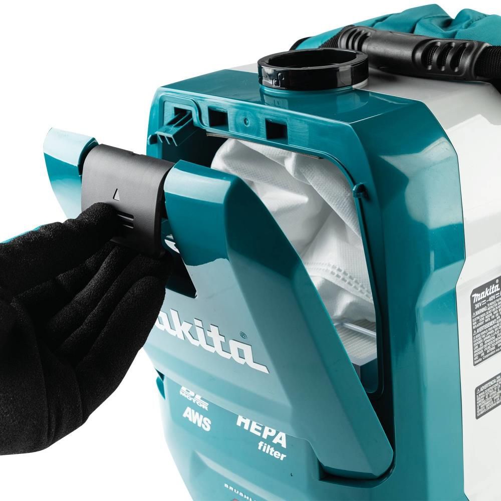 Makita 40V max XGT 1/2 Gallon HEPA Backpack Dry Dust Extractor Kit, large image number 17