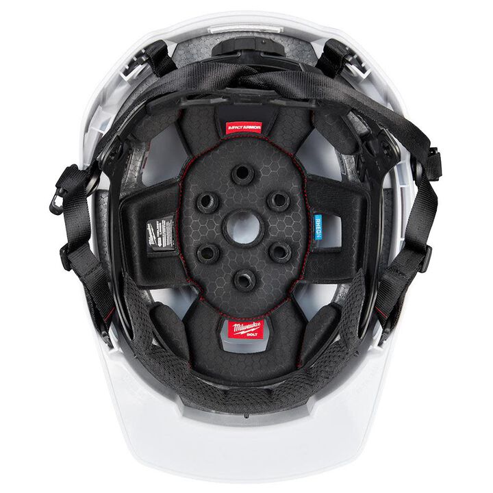 Milwaukee BOLT Orange Front Brim Safety Helmet with IMPACT ARMOR Liner Type 2 Class E & USB Cooling Fan Bundle, large image number 12