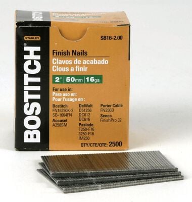 Bostitch 2 In. 16 Gauge Finish Nail, large image number 0