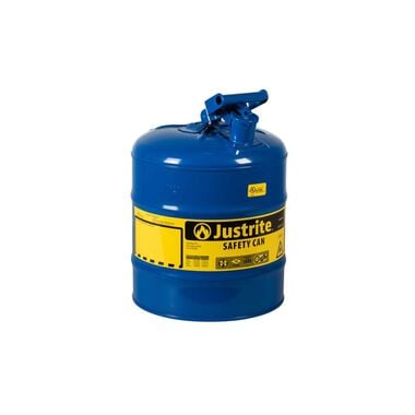Justrite 5 Gal Steel Safety Blue Kerosene Can Type I with Flame Arrester