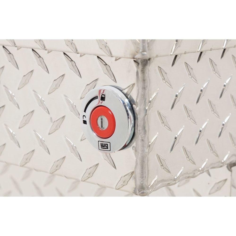 Weather Guard 62 x 20-1/4 x 13-1/4 Inch Mid-Size Aluminum Saddle Box Silver, large image number 4