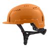 Milwaukee Orange Front Brim Vented Helmet with BOLT Class C, small