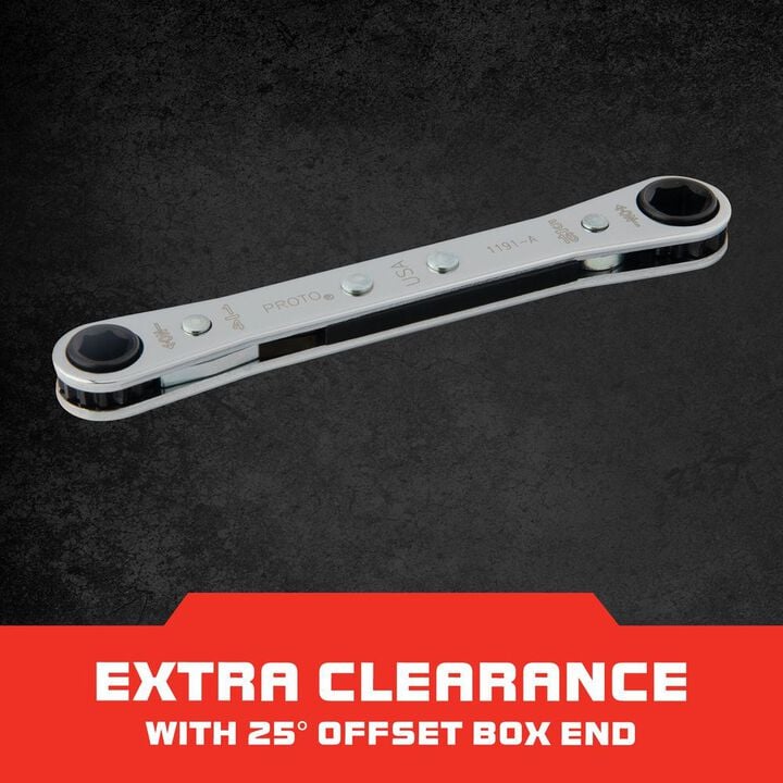 Proto 6 Point Ratcheting Wrench Box End 1/4 Inch x 5/16 Inch, large image number 2