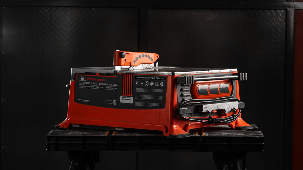 iQ Power Tools 7 inch Dry Cut Bench/Tabletop Tile Saw with Integrated Dust Control and New TRU-CUT System, large image number 8