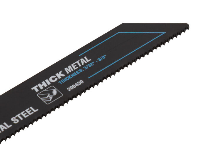 Spyder 6 Inch 14 TPI Metal Cutting Bi-Metal Thick Metal Reciprocating Blade, 5 Pieces, large image number 2