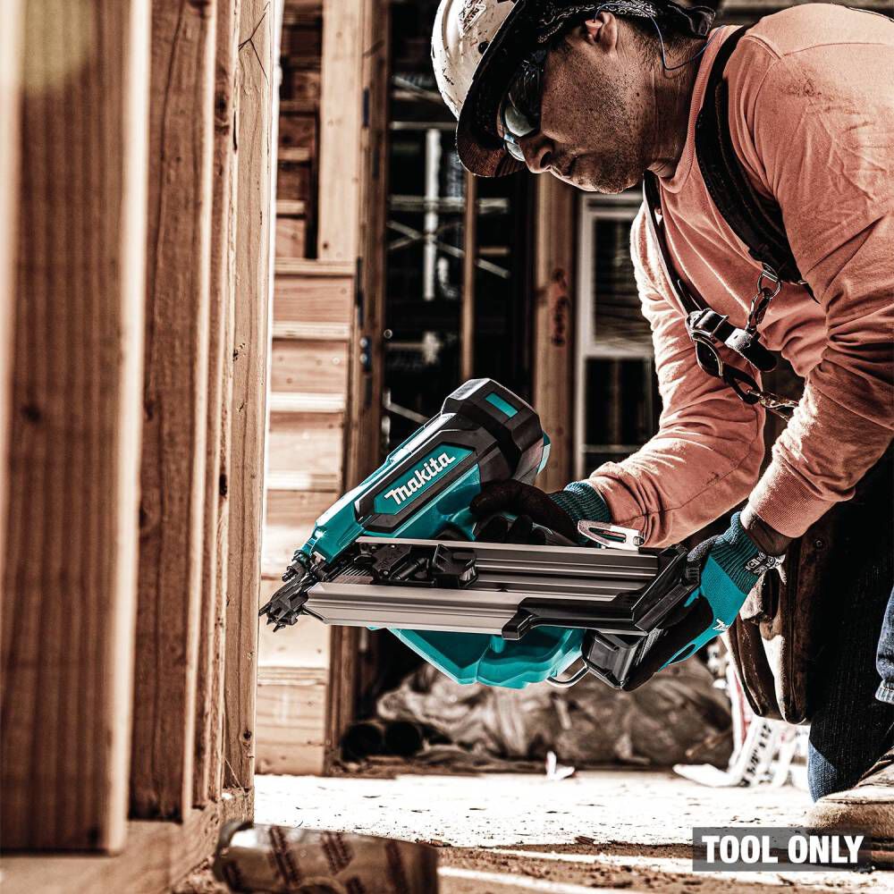 Makita 40V Max XGT Brushless Cordless 30 Degree Clipped Head 3-1/2 Inch Framing Nailer (Bare Tool) & Proud-Setting Nose Adapter Bundle, large image number 9
