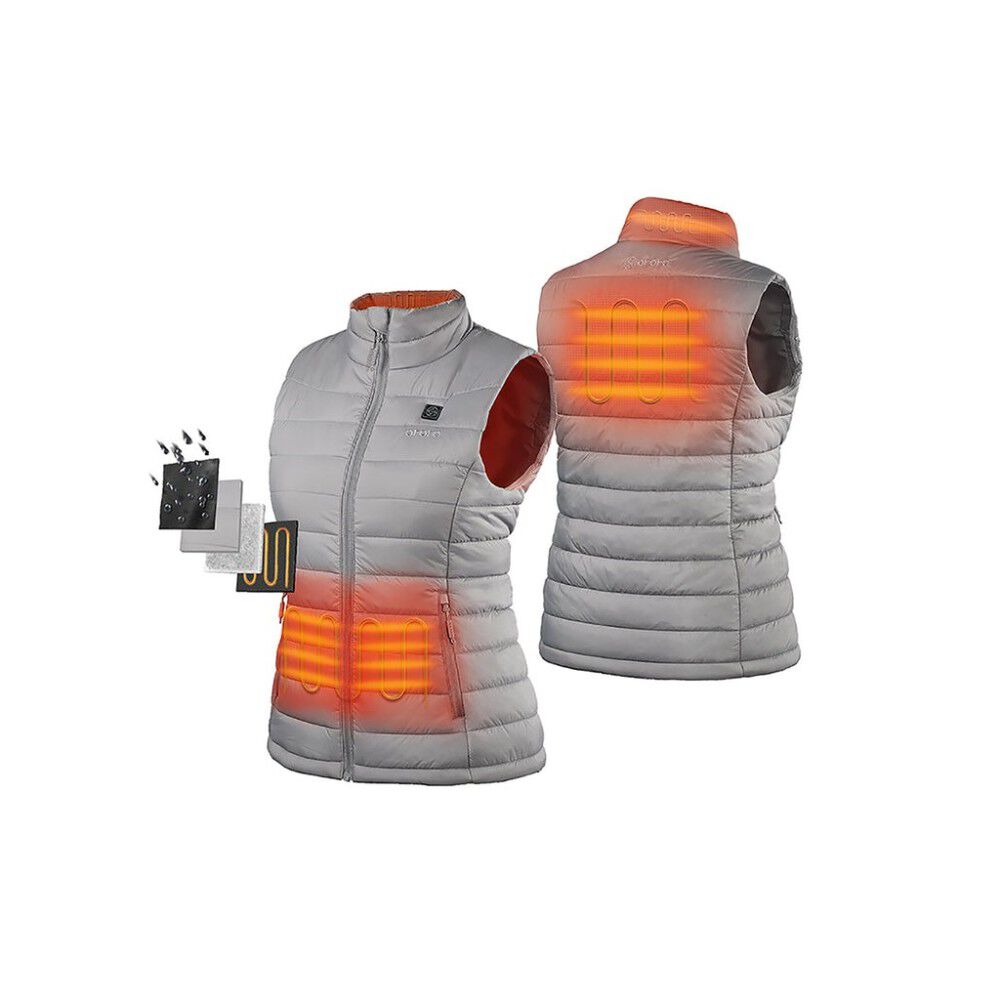 ORORO Womens Gray Classic Heated Vest Kit Size XS - WVC-41-0402-NC-B20M
