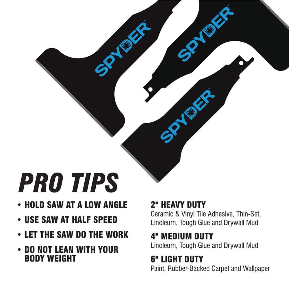 Spyder 2 Inch Scraper Blade Reciprocating Saw Attachment, large image number 2