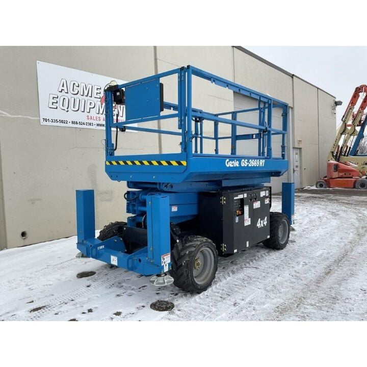 Genie 26 Ft. Rough Terrain Scissor Lift - Diesel, large image number 1