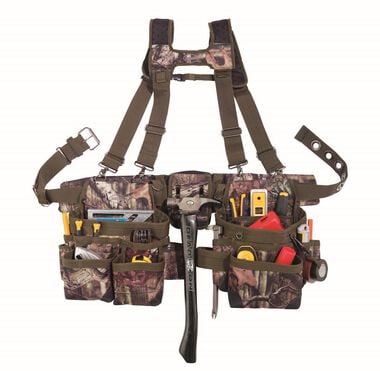 Bucket Boss Camo Tool Belt with Suspenders, large image number 0