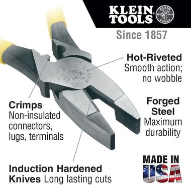 Klein Tools Pliers Side Cut Connector Crimp, large image number 1