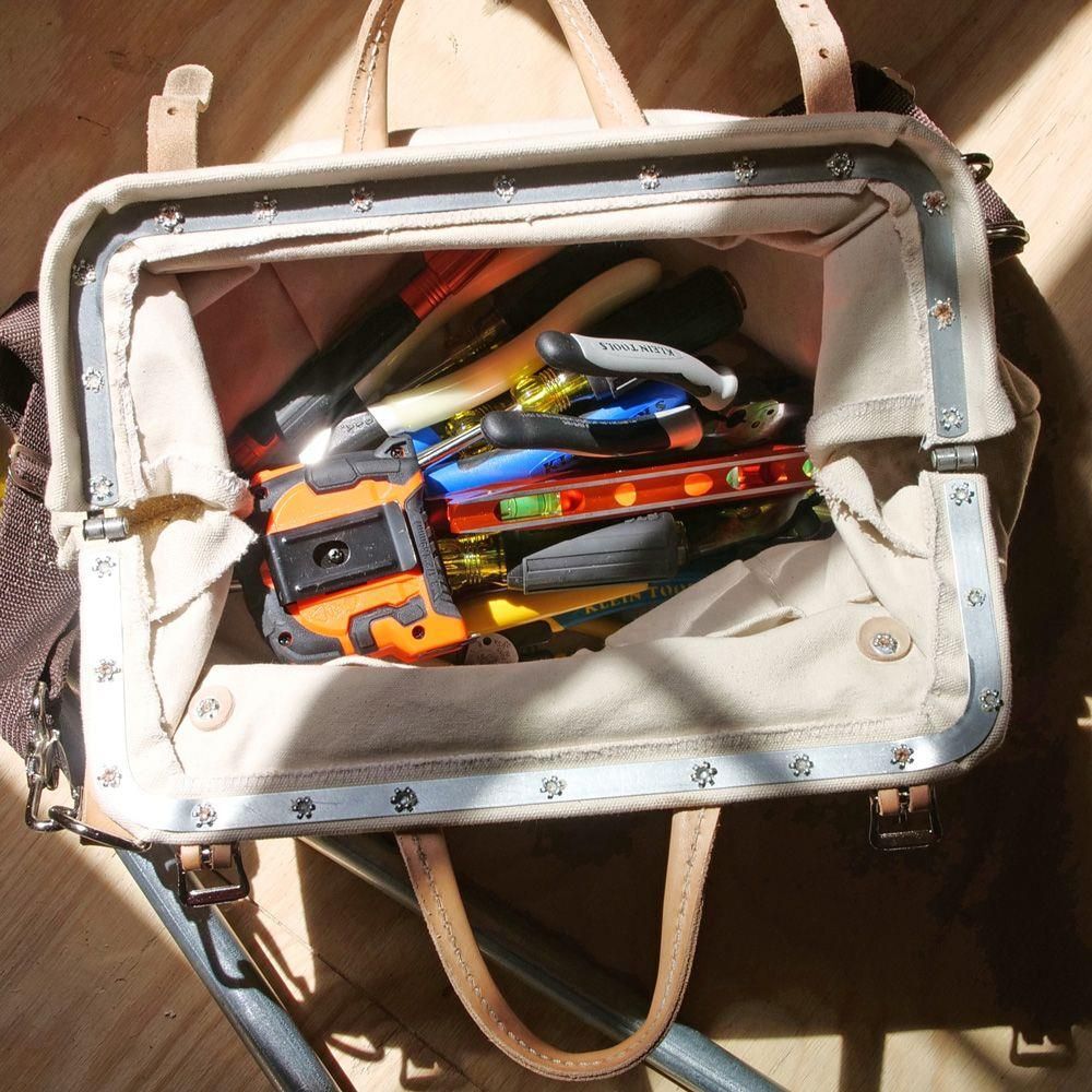 Klein Tools 16in Deluxe Canvas Tool Bag, large image number 4