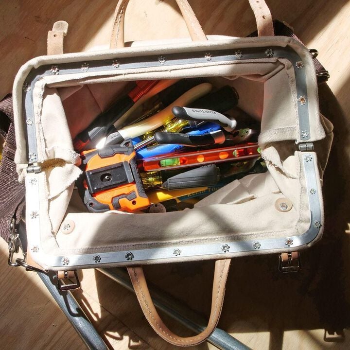 Klein Tools 16in Deluxe Canvas Tool Bag, large image number 3