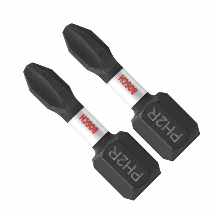 Bosch Impact Tough 1 Inch Phillips #2R (reduced) Insert Bits 2 Piece
