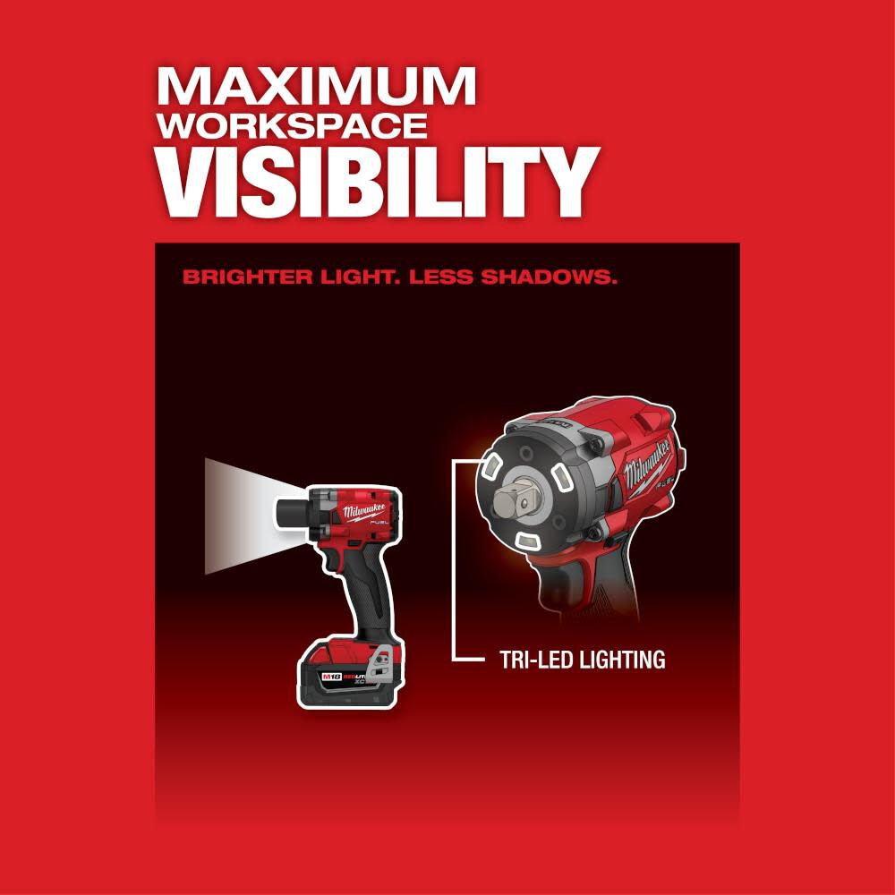 Milwaukee M18 FUEL 1/2inch Compact Impact Wrench with Pin Detent Kit, large image number 7