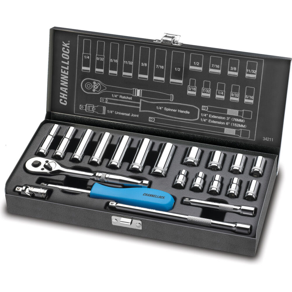Channellock 1/4 Inch Drive SAE Socket Set 21 Pieces, large image number 2