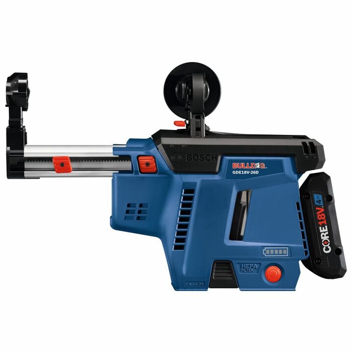 Bosch SDS-plus Bulldog Mobile Dust Extractor Kit with (1) CORE18V 4.0 Ah Compact Battery, large image number 3