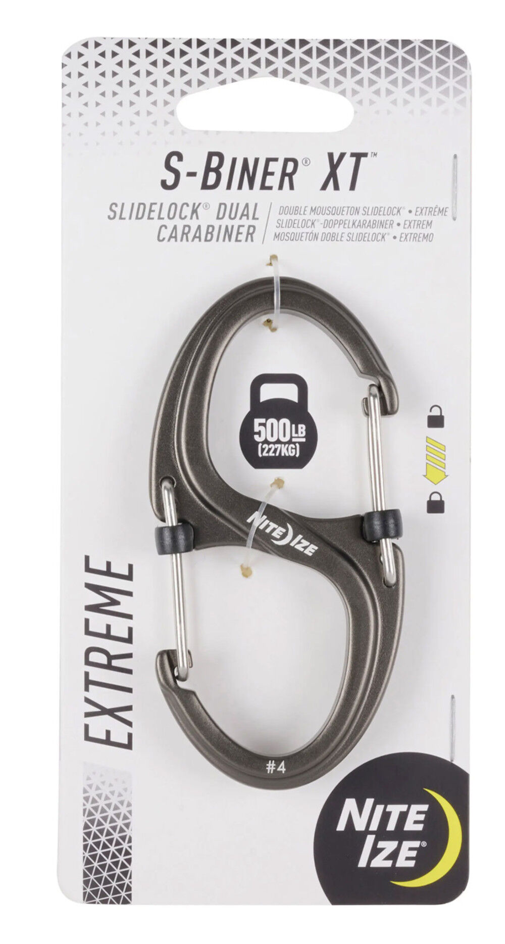 Nite Ize S-Biner XT SlideLock Dual Carabiner Gray, large image number 1