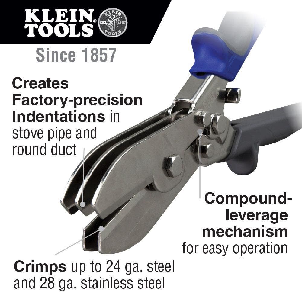 Klein Tools 5 Blade Duct Crimper 86520 Acme Tools