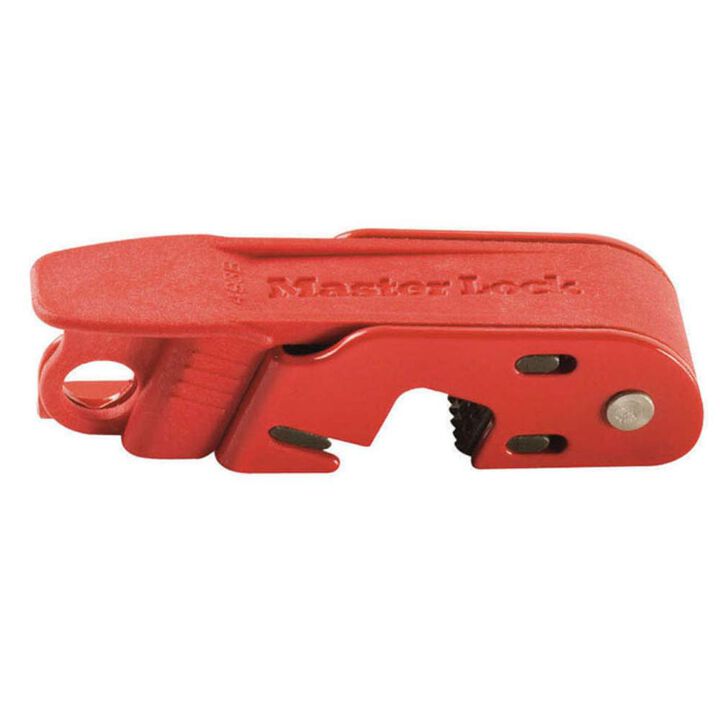 Master Lock Grip Tight Circuit Breaker Lockout for Single & Double Toggle, Red, large image number 1