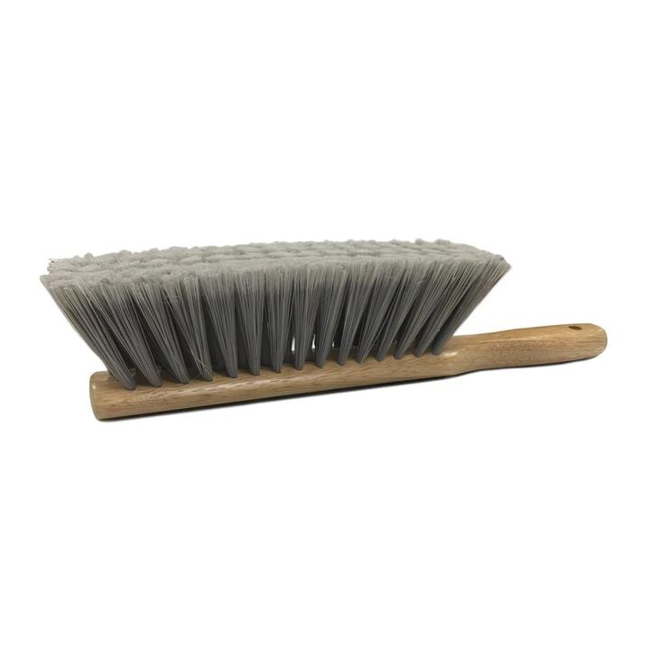 Magnolia Brush 13-1/2 Inch Silver Plastic Bristle Economical Brush with Wood Handle